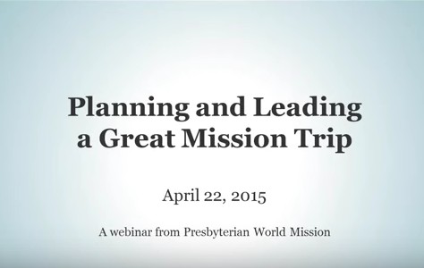 pcusa-online-webinar-planning-leading-great-mission-trip